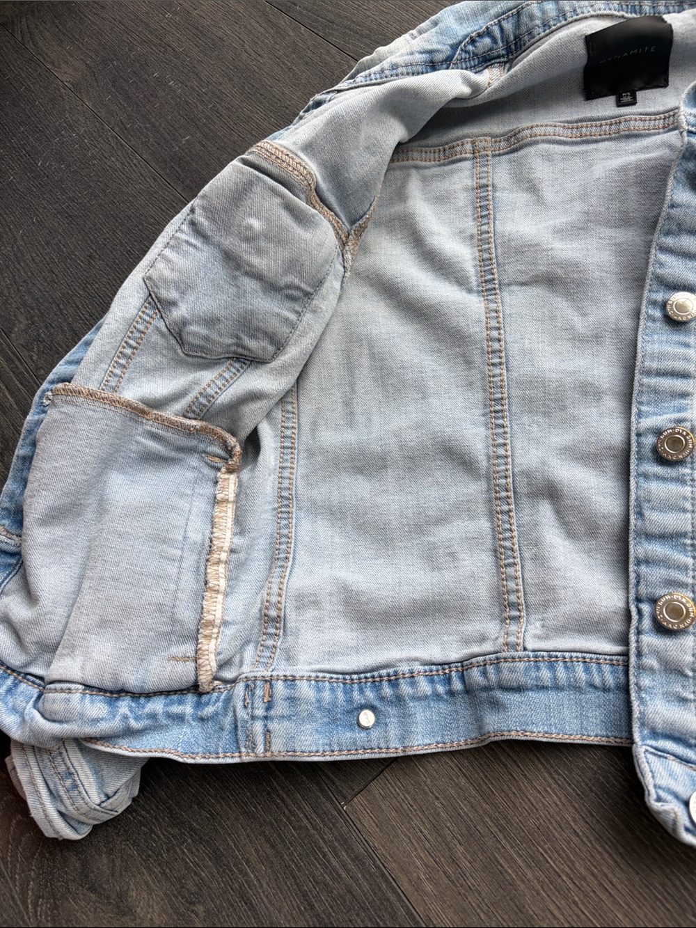 Dynamite Light Wash Blue Denim Jacket - Picture 6 of 7